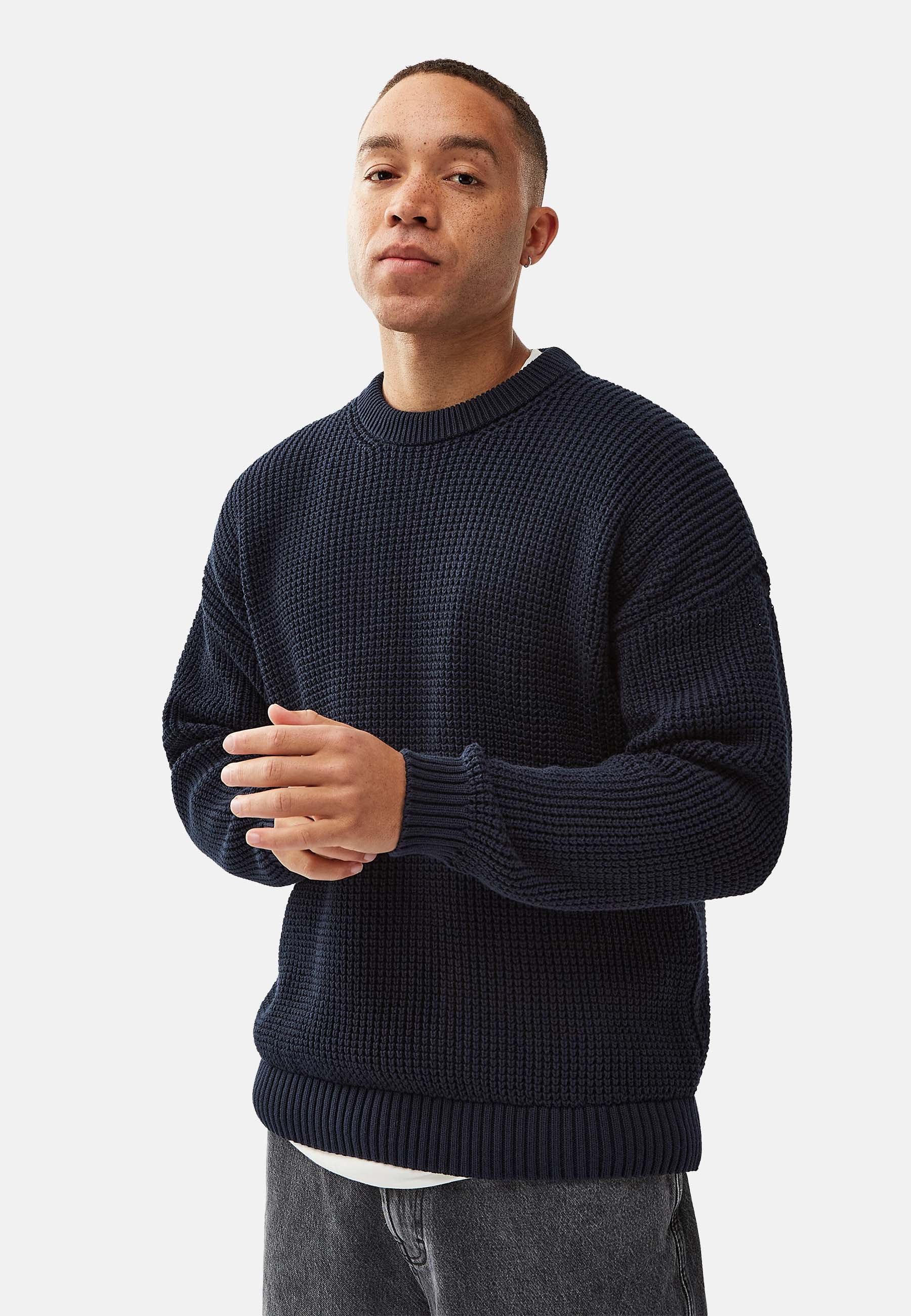 Boxy Waffle Knitter Pullover