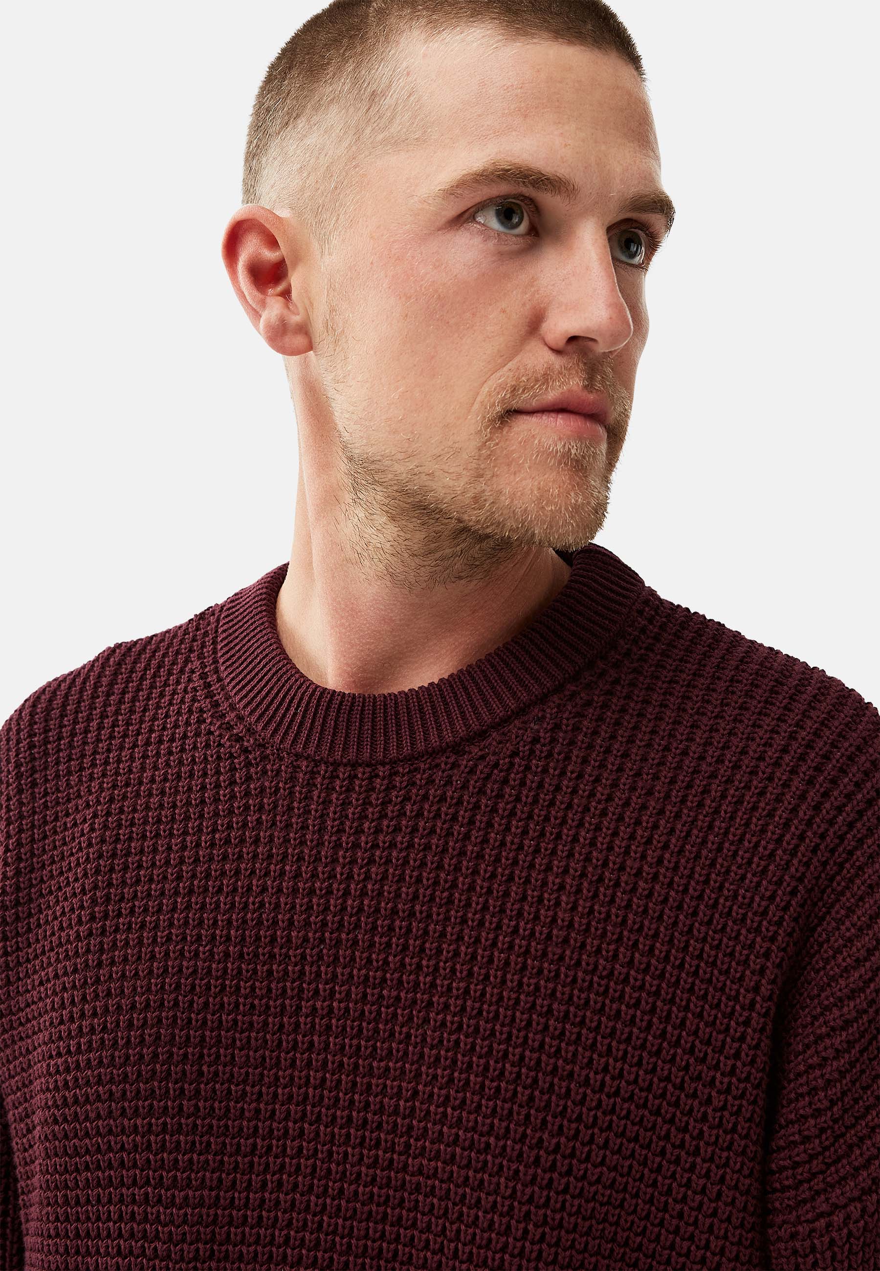 Boxy Waffle Knitter Pullover
