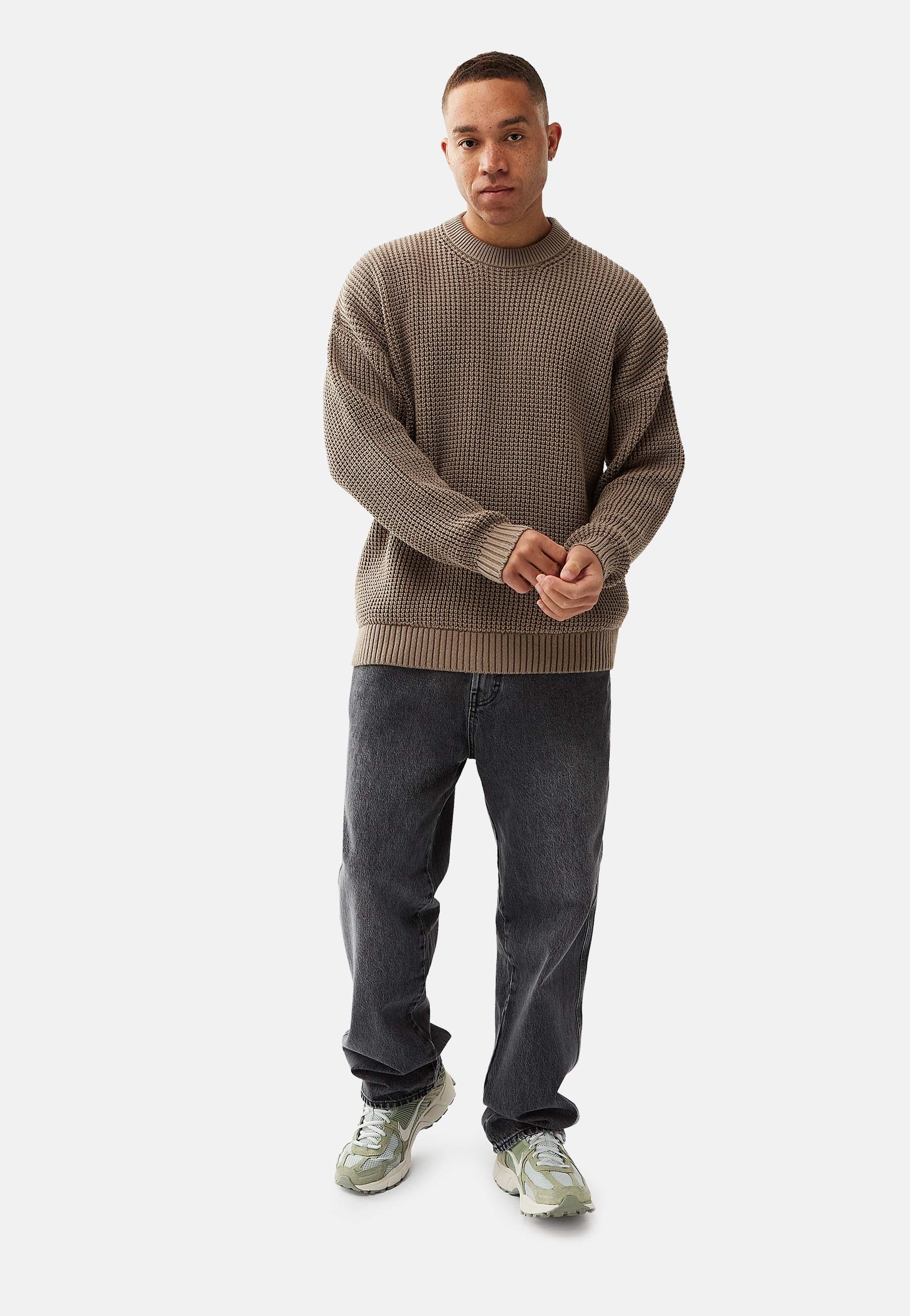 Boxy Waffle Knitter Pullover