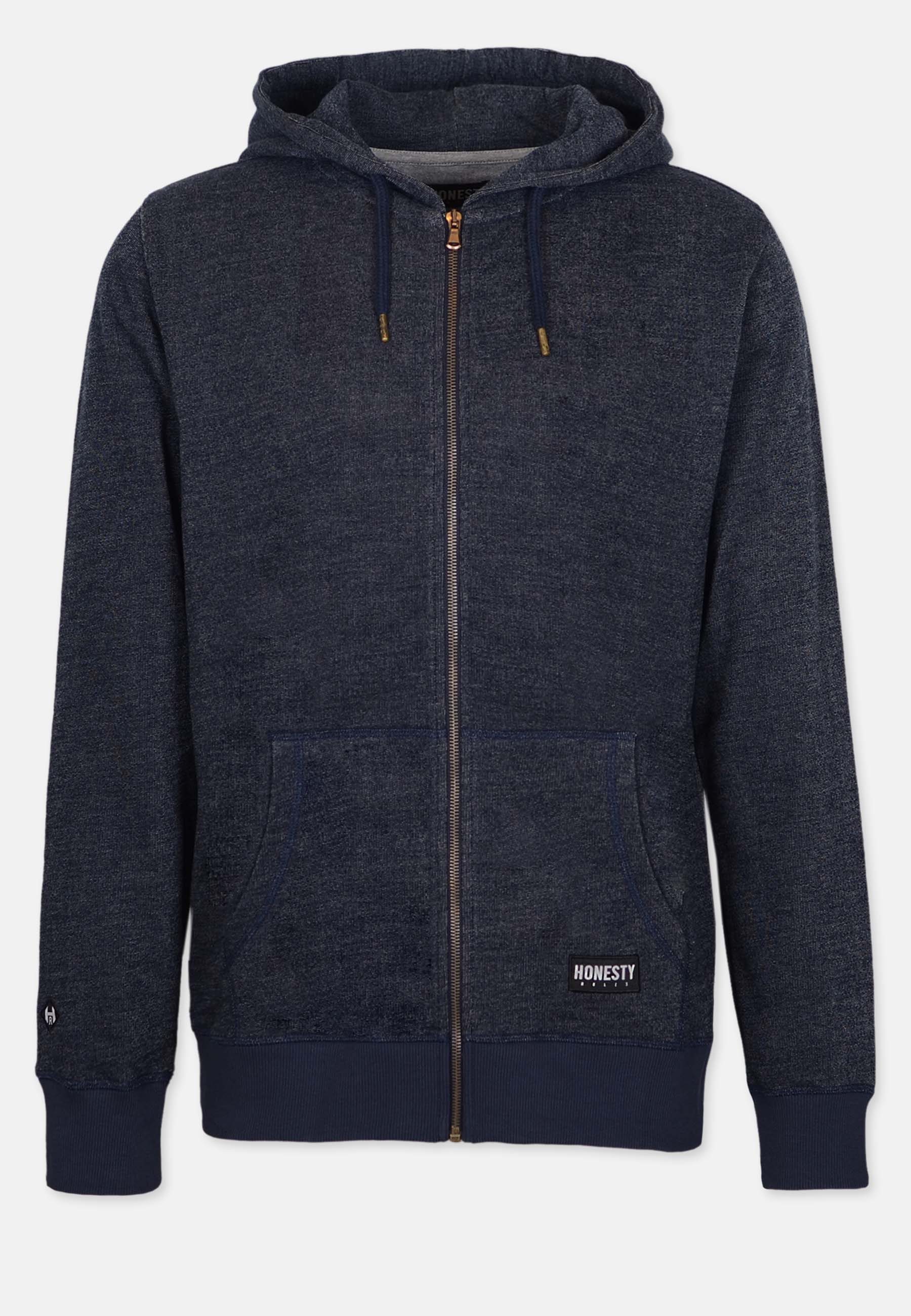 Denim Zip Hooded Sweat