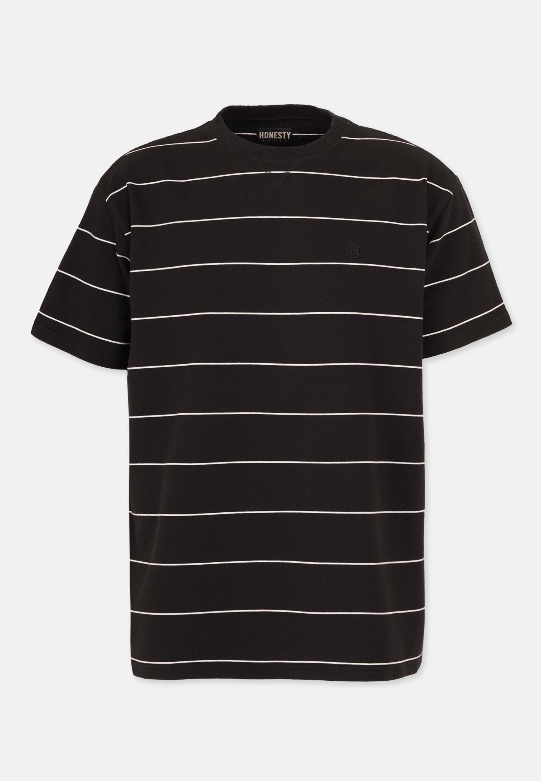 Oversize French Terry Striped T-Shirt