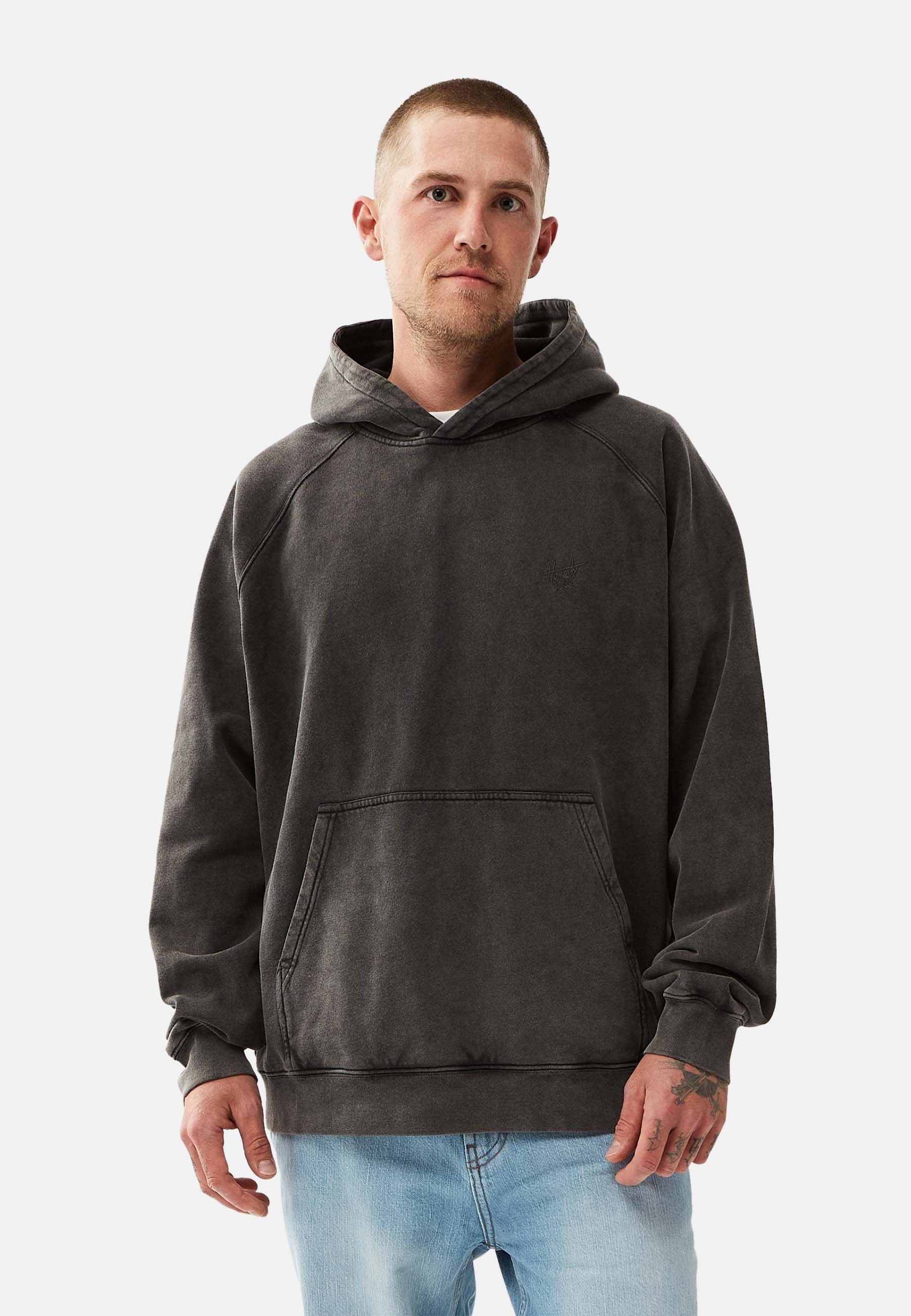 Faded Raglan Hooded