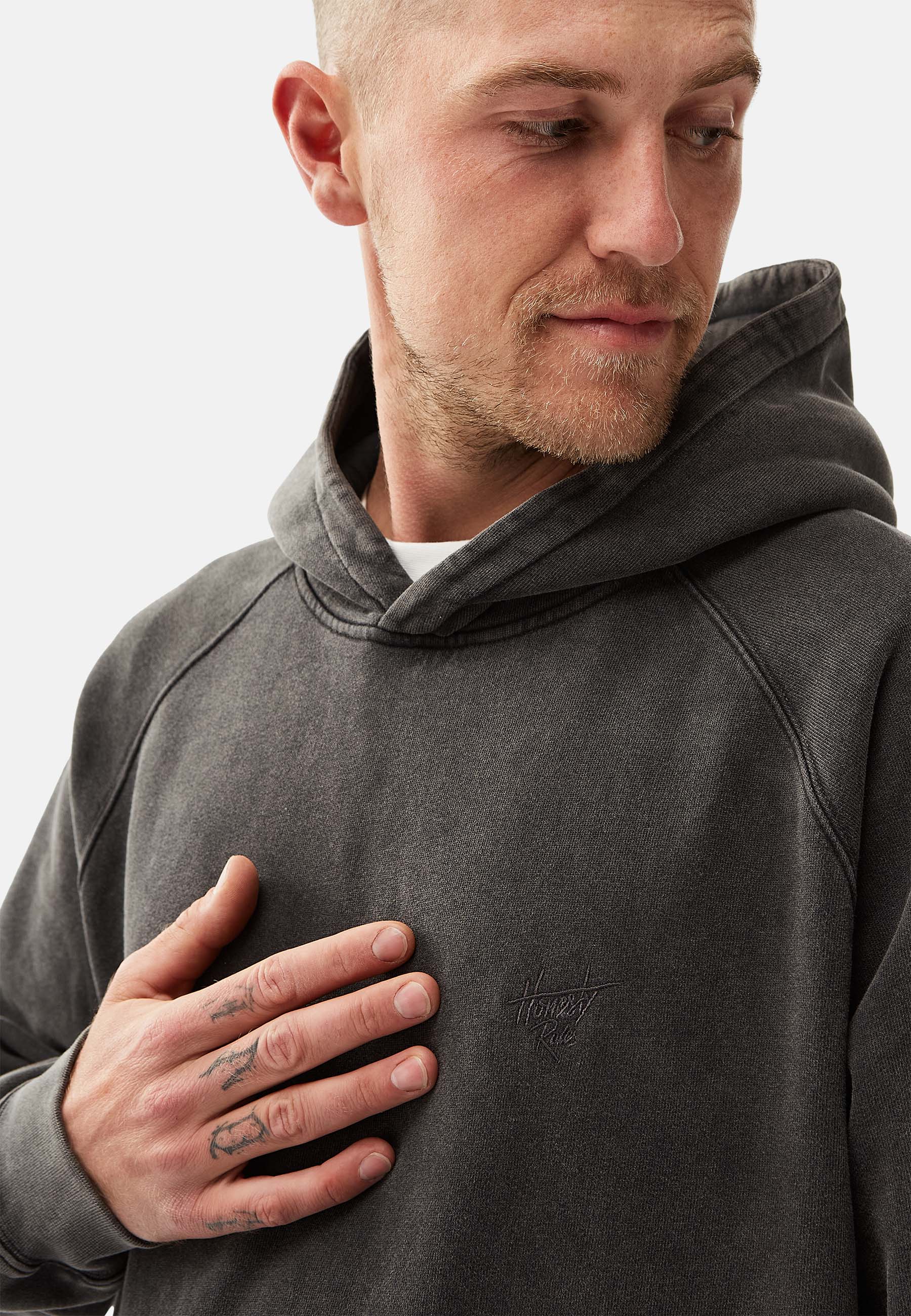 Faded Raglan Hooded