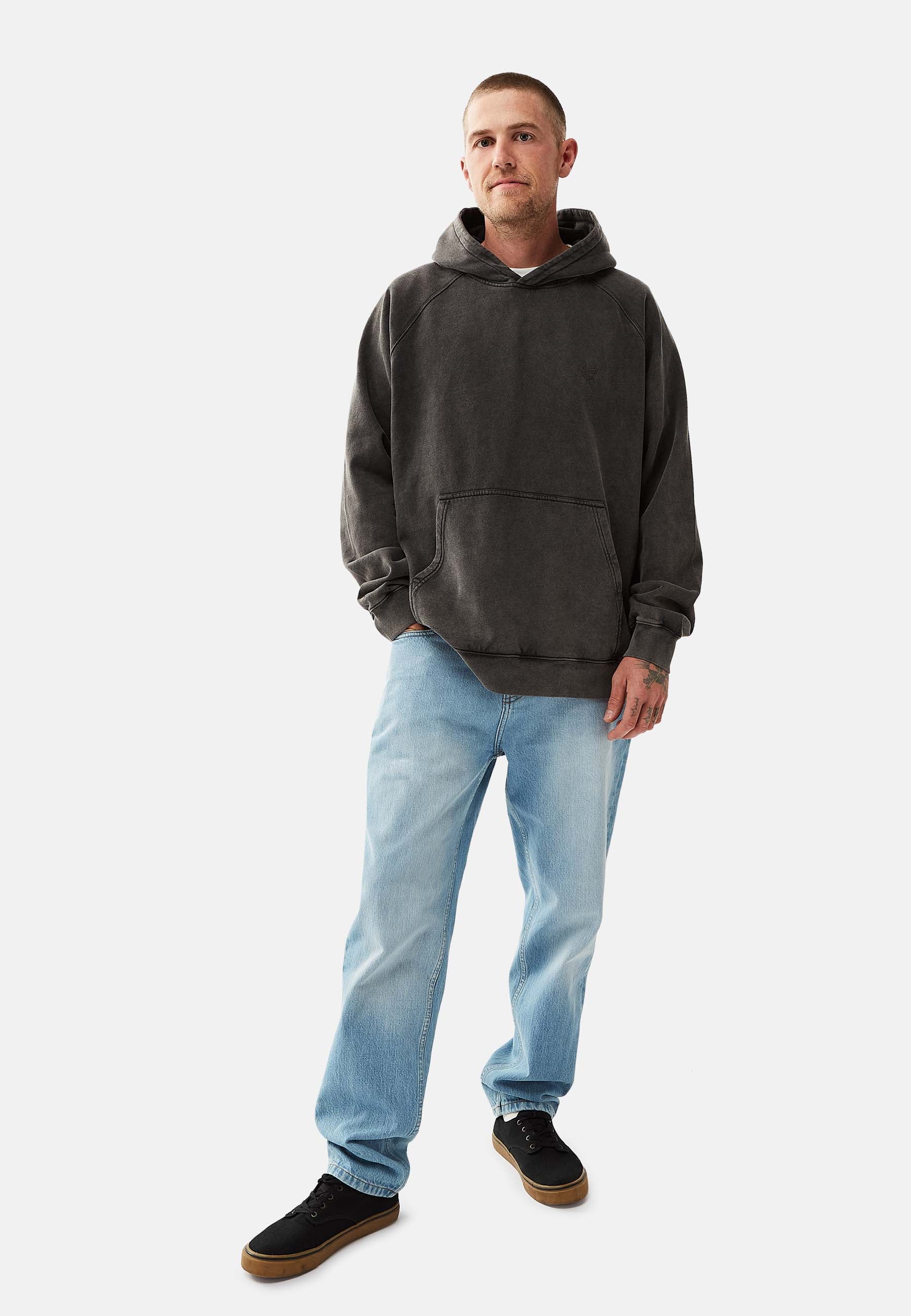 Faded Raglan Hooded