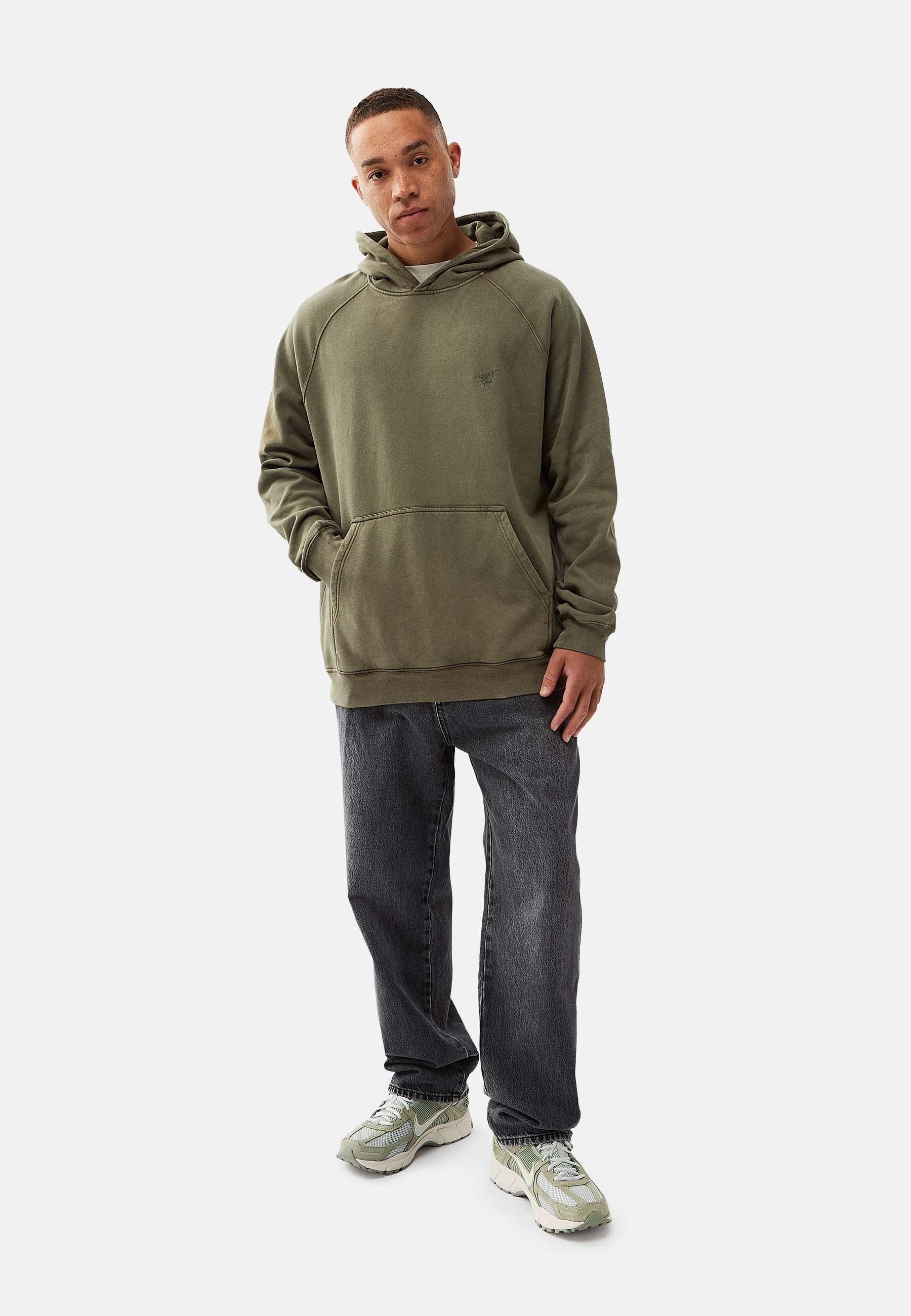 Faded Raglan Hooded