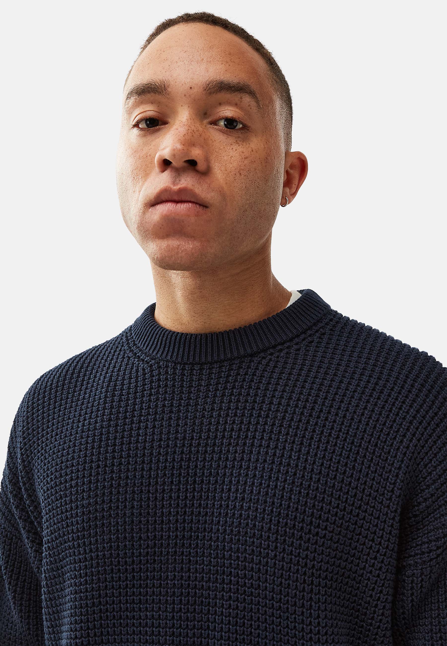 Boxy Waffle Knitter Pullover
