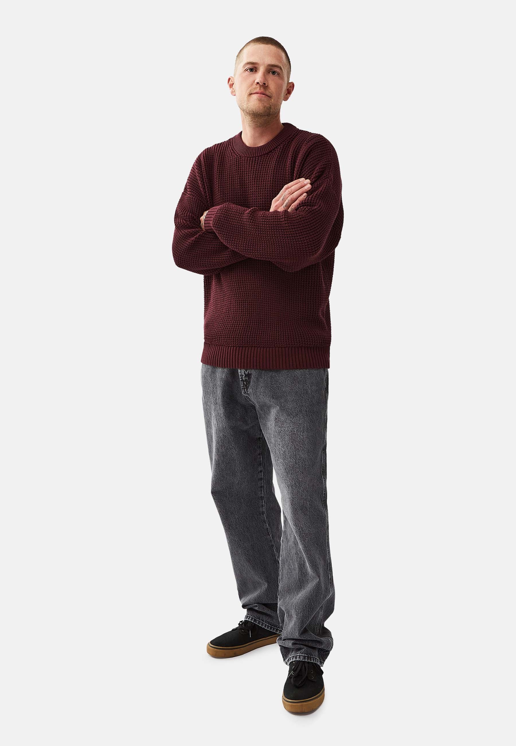 Boxy Waffle Knitter Pullover